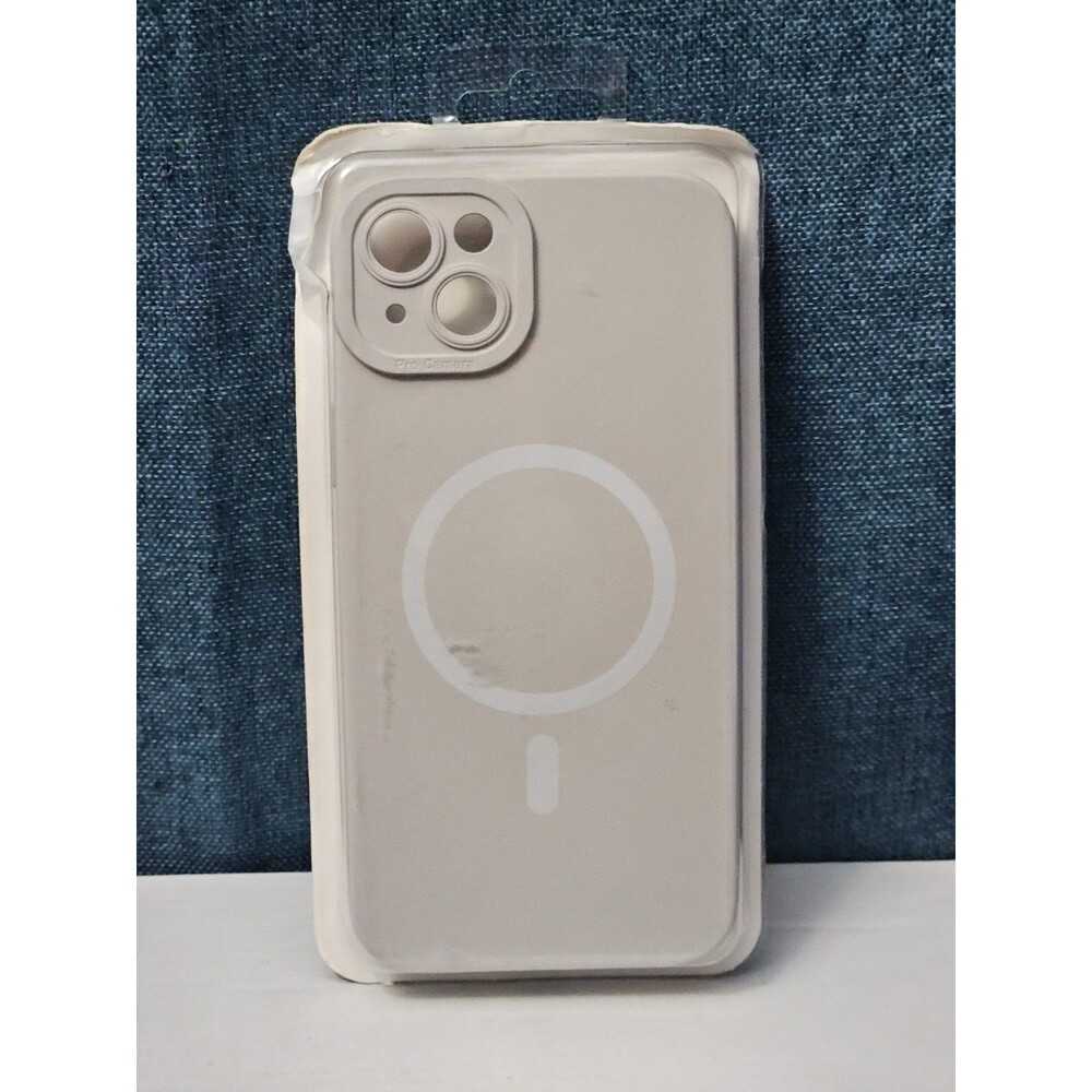 iPhone 14 Plus Case MagSafe Magnetic | Stone Beige Silicone | New